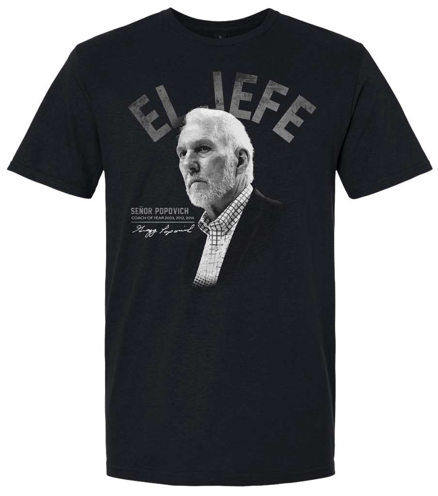 Gregg Popovich | “El Jefe” San Antonio Spurs Graphic Tee  | S-5XL