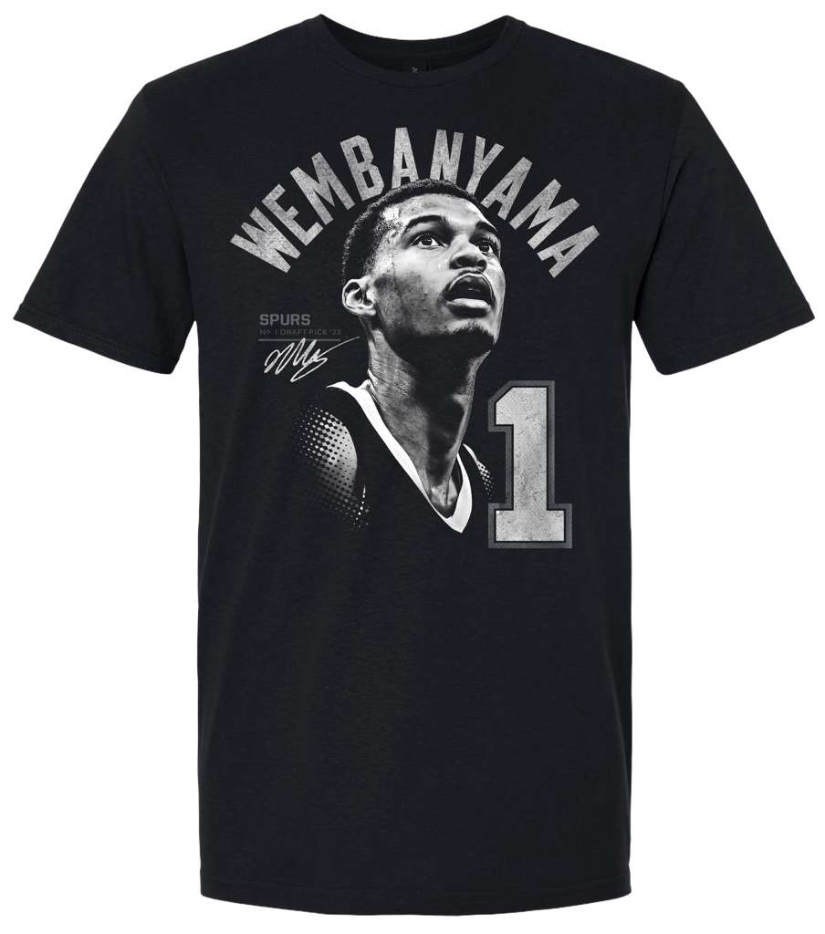 Victor Wembanyama Spurs Black Graphic T-Shirt | NBA Fan Tee S-5XL