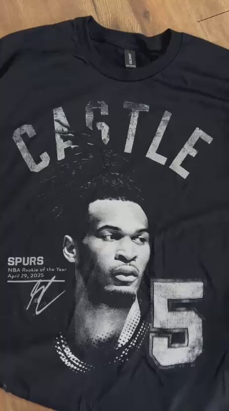 Stephon Castle Spurs Black Graphic Tee | S-5XL